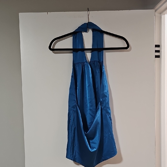 Superdown Vibrant Blue Halter Tank Top - Picture 2 of 4